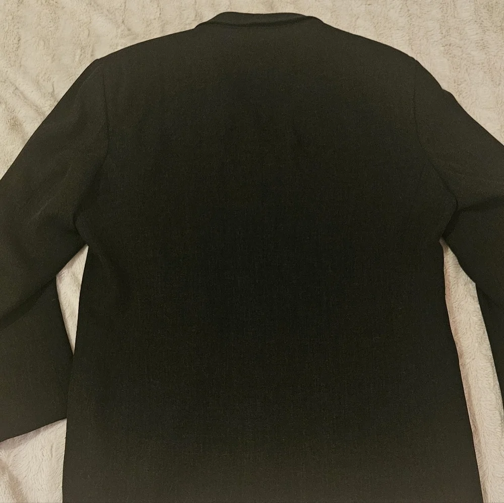 Vintage Giorgio Armani Wool Blazer 90s Charcoal Grey Size 40 Made In Italy